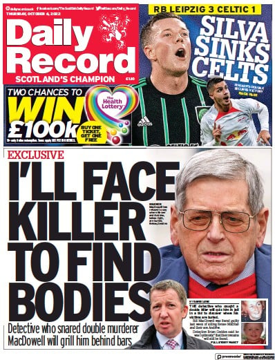 Daily Record (UK) Newspaper Front Page for 6 October 2022