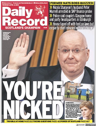 Daily Record (UK) Newspaper Front Page for 6 April 2023