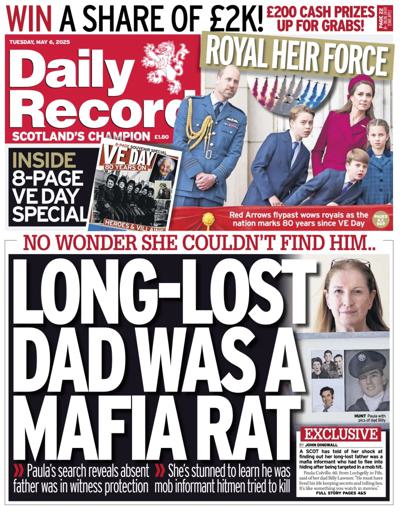 Daily Record (UK) Newspaper Front Page for 6 May 2025