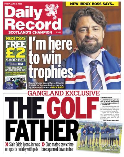 Daily Record (UK) Newspaper Front Page for 6 June 2025