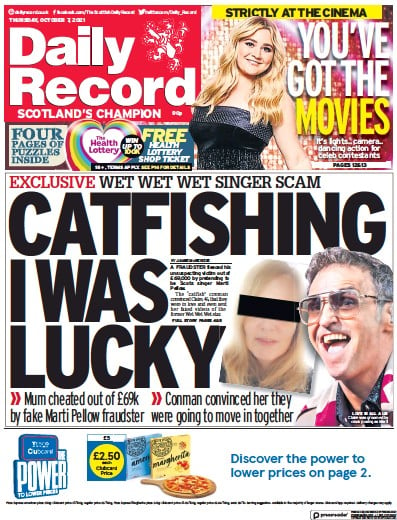 Daily Record (UK) Newspaper Front Page for 7 October 2021