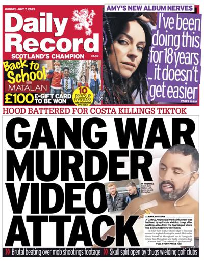 Daily Record (UK) Newspaper Front Page for 7 July 2025