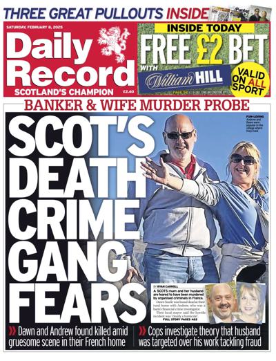 Daily Record (UK) Newspaper Front Page for 8 February 2025