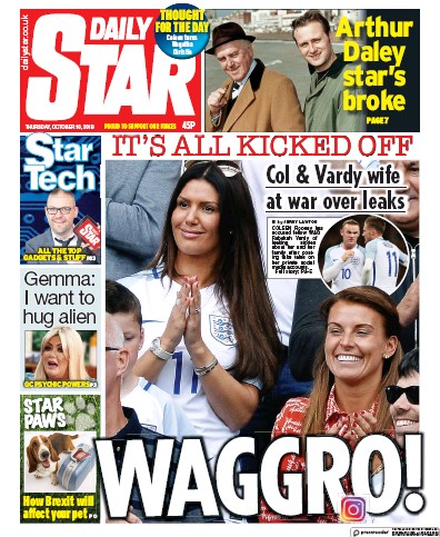 Daily Star Newspaper Front Page for 10 October 2019