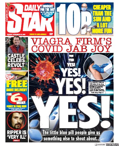 Daily Star Newspaper Front Page for 10 November 2020