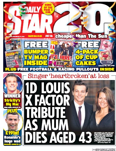 Daily Star Newspaper Front Page for 10 December 2016