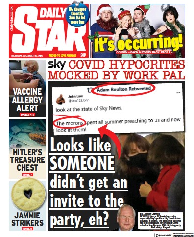 Daily Star Newspaper Front Page for 10 December 2020