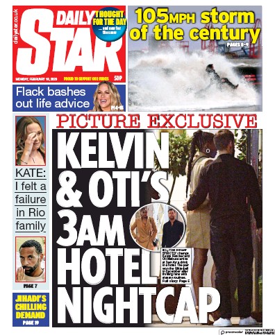 Daily Star Newspaper Front Page for 10 February 2020