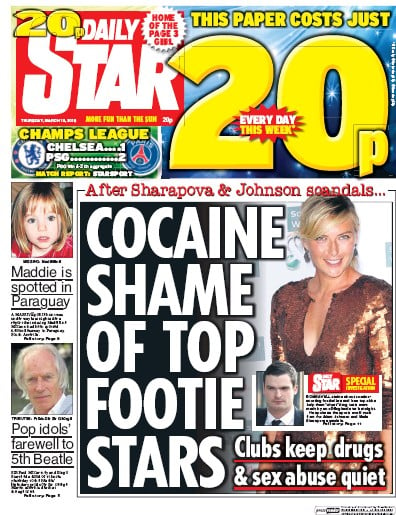 Daily Star Newspaper Front Page for 10 March 2016
