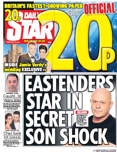 Daily Star Newspaper Front Page for 10 May 2016