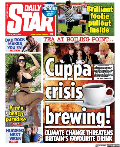 Daily Star (UK) Newspaper Front Page for 10 May 2021