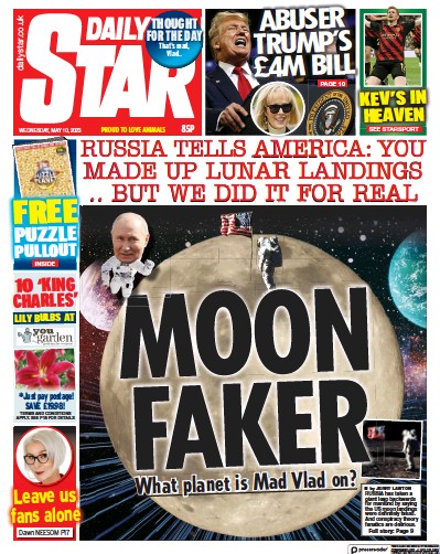 Daily Star (UK) Newspaper Front Page for 10 May 2023