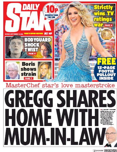 Daily Star Newspaper Front Page for 10 September 2018