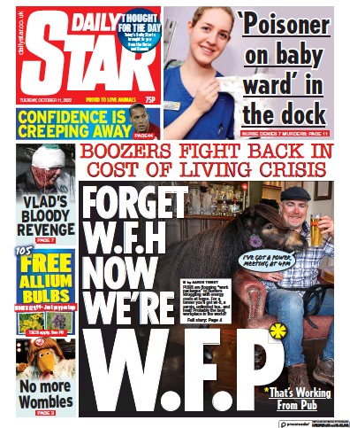 Daily Star Newspaper Front Page for 11 October 2022