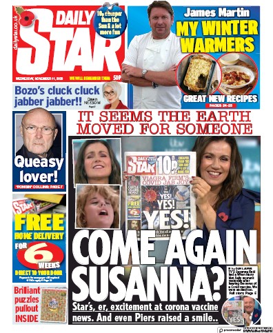 Daily Star Newspaper Front Page for 11 November 2020