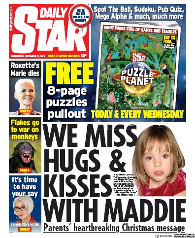 Daily Star Newspaper Front Page for 11 December 2019
