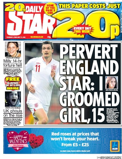 Daily Star Newspaper Front Page for 11 February 2016