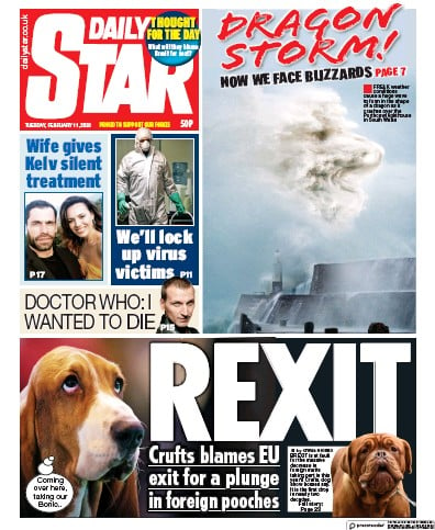 Daily Star Newspaper Front Page for 11 February 2020