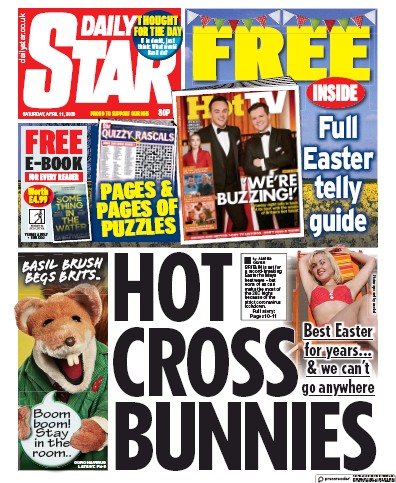 Daily Star Newspaper Front Page for 11 April 2020