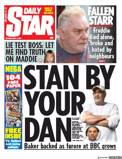 Daily Star Newspaper Front Page for 11 May 2019