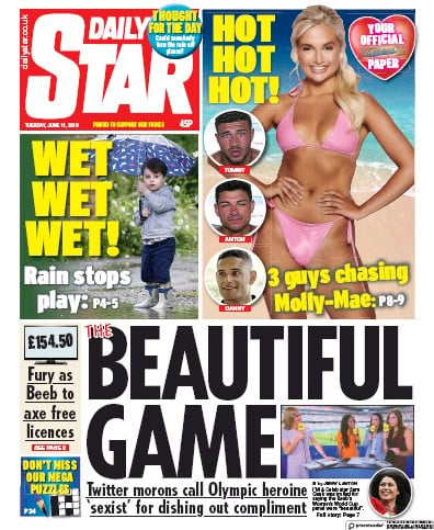 Daily Star Newspaper Front Page for 11 June 2019