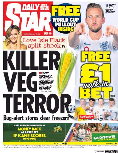 Daily Star Newspaper Front Page for 11 July 2018