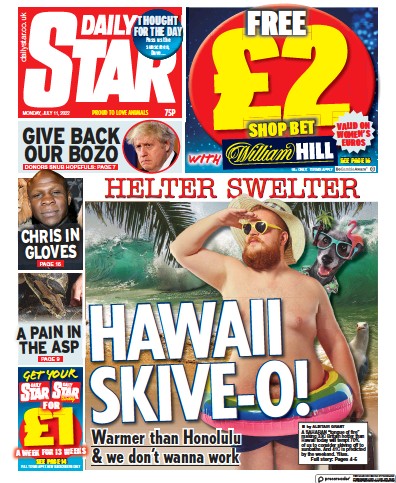 Daily Star Newspaper Front Page for 11 July 2022