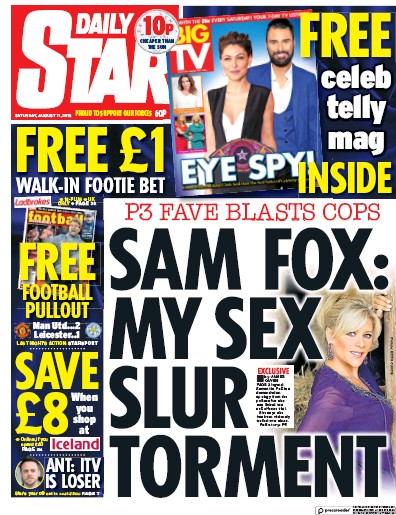 Daily Star Newspaper Front Page for 11 August 2018