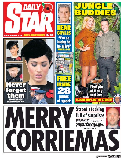 Daily Star Newspaper Front Page for 12 November 2018