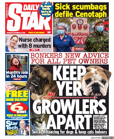 Daily Star Newspaper Front Page for 12 November 2020