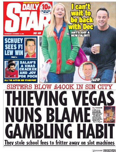 Daily Star Newspaper Front Page for 12 December 2018