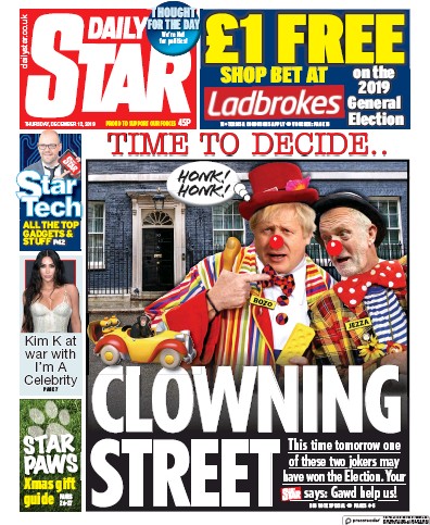 Daily Star Newspaper Front Page for 12 December 2019