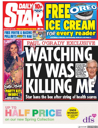 Daily Star Newspaper Front Page for 12 May 2018