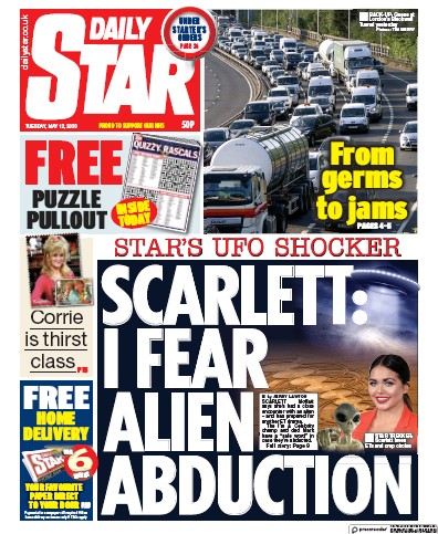 Daily Star Newspaper Front Page for 12 May 2020