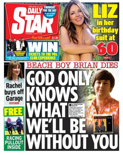 Daily Star (UK) Newspaper Front Page for 12 June 2025