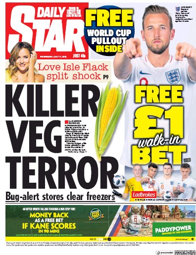 Daily Star Newspaper Front Page for 12 July 2018