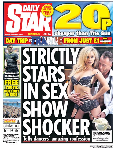 Daily Star Newspaper Front Page for 12 September 2016