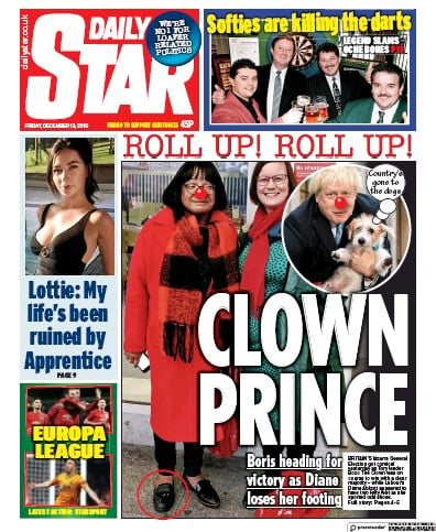 Daily Star Newspaper Front Page for 13 December 2019