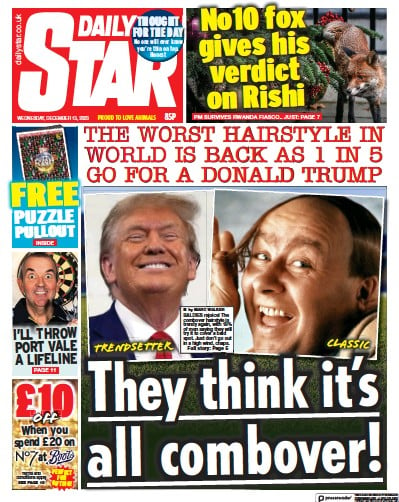 Daily Star Newspaper Front Page for 13 December 2023