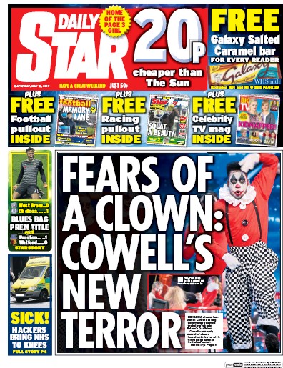 Daily Star Newspaper Front Page for 13 May 2017