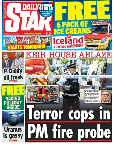 Daily Star (UK) Newspaper Front Page for 13 May 2025