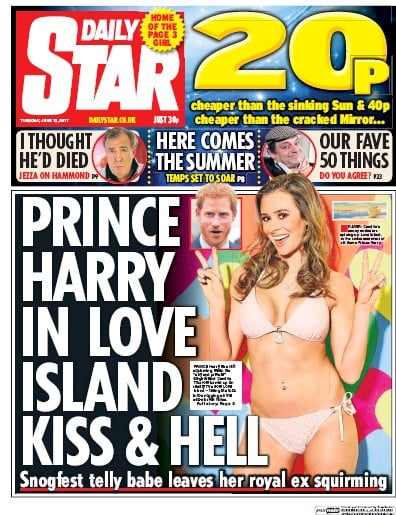 Daily Star Newspaper Front Page for 13 June 2017