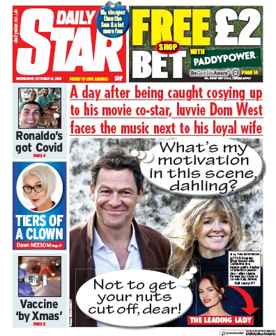 Daily Star Newspaper Front Page for 14 October 2020