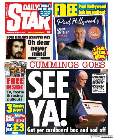 Daily Star Newspaper Front Page for 14 November 2020