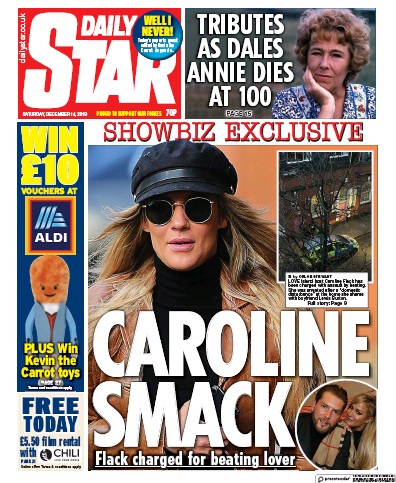 Daily Star Newspaper Front Page for 14 December 2019