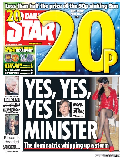 Daily Star Newspaper Front Page for 14 April 2016