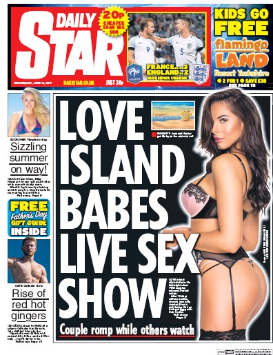 Daily Star Newspaper Front Page for 14 June 2017