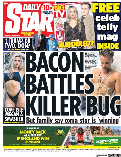 Daily Star Newspaper Front Page for 14 July 2018