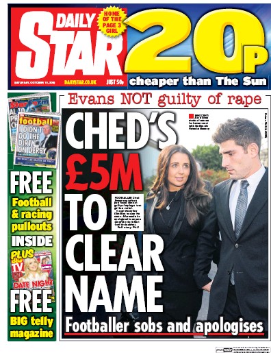 Daily Star Newspaper Front Page for 15 October 2016