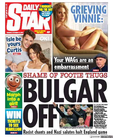 Daily Star Newspaper Front Page for 15 October 2019